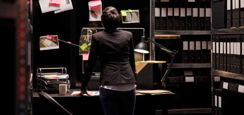 An individual analyzing documents at a work desk, indicative of administrative processes, akin to those encountered during visa application reviews.